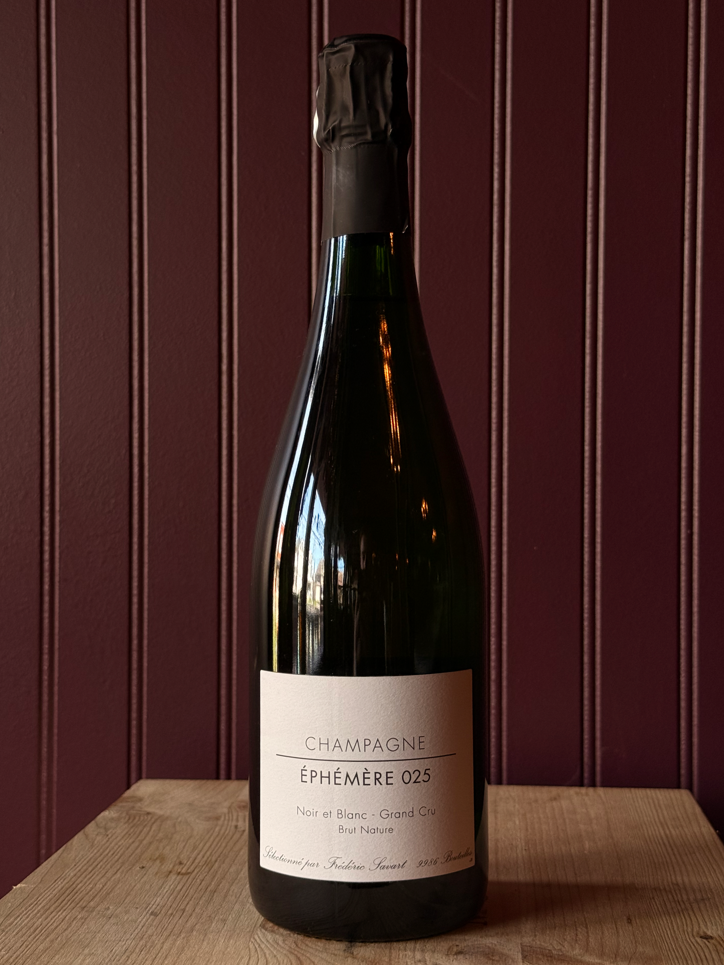 Champagne Fréderic Savart 'Éphémère 025 Noir et Blanc' Brut Nature Grand Cru