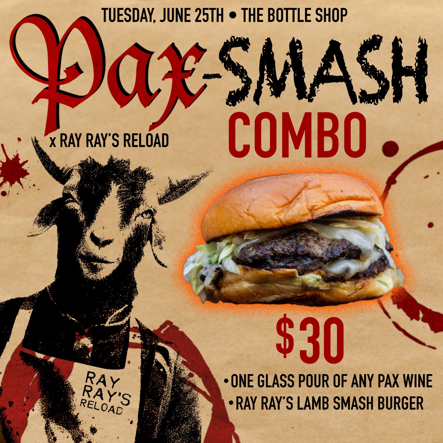 An Evening with Pax and Smash Burgers, June 25